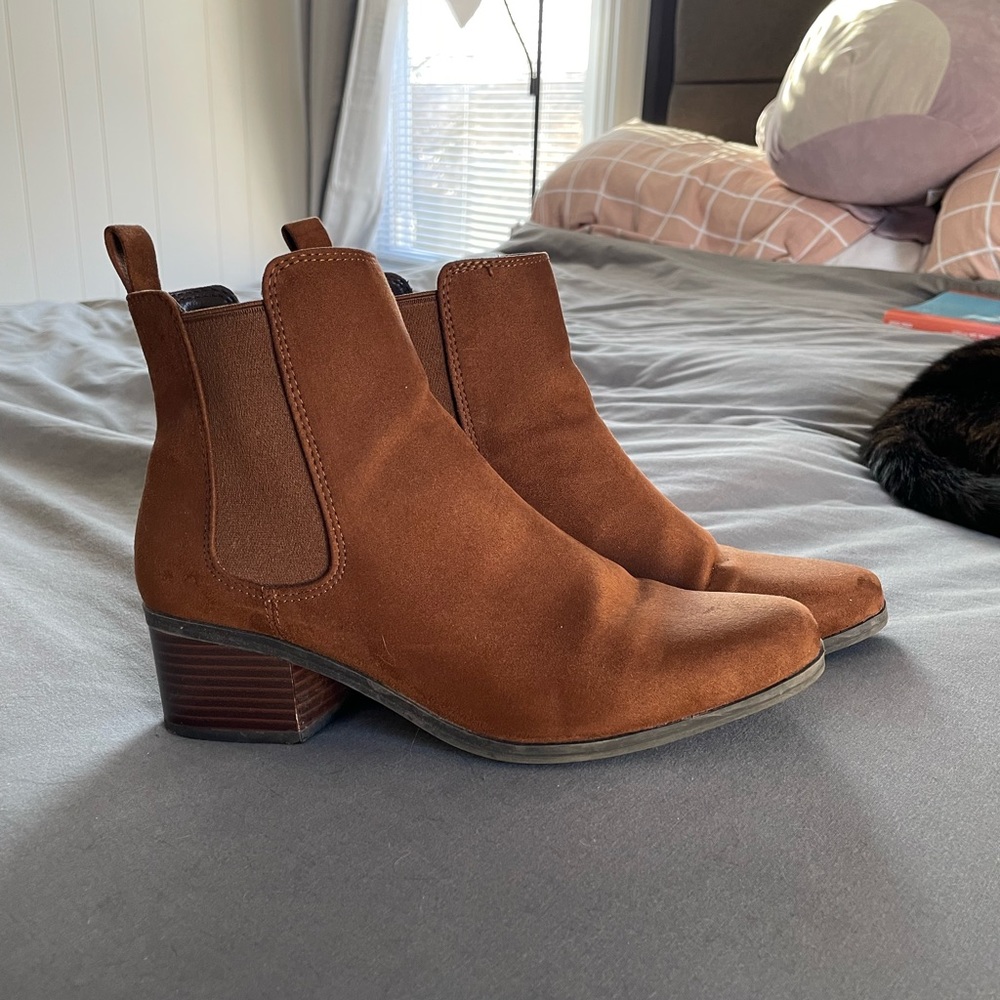 Brown Suede Ankle Boots